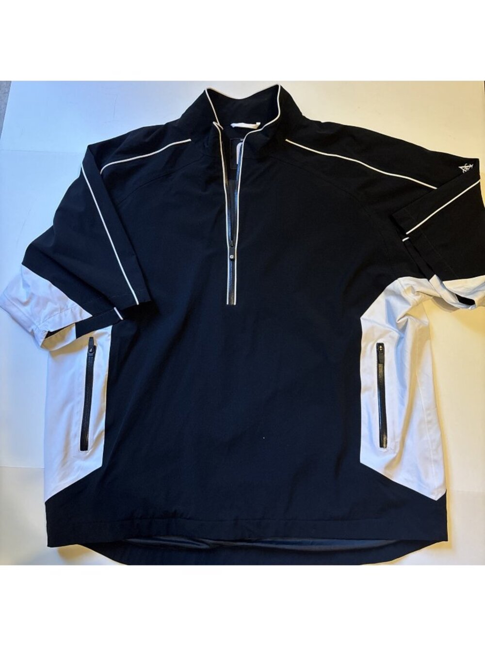 Footjoy FJ Short Sleeve 1/2 Zip Pullover Dry Joy's Tour Collection Shirt Golf L
